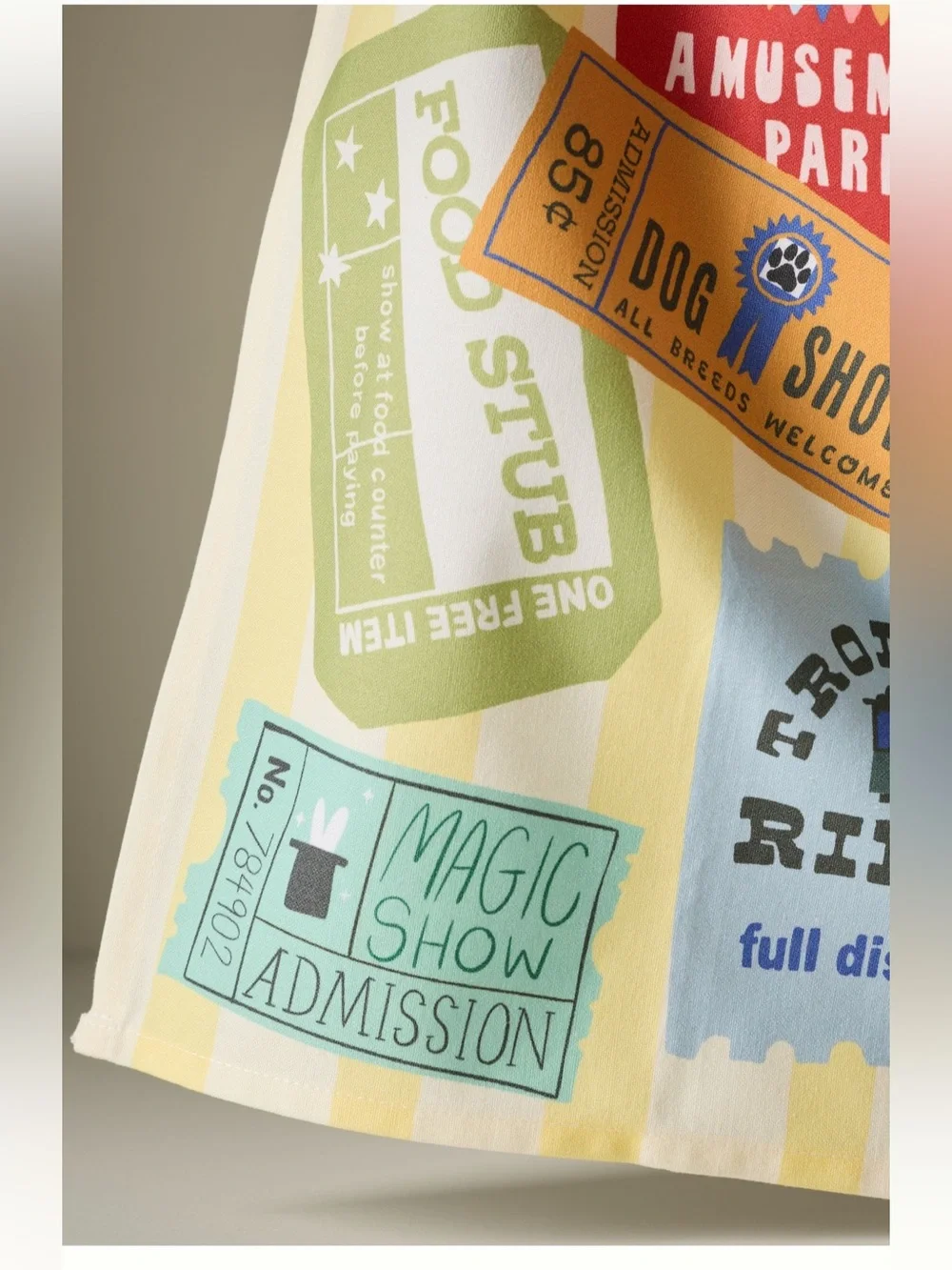 Anthropologie Ticket Dish Towel